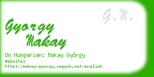 gyorgy makay business card